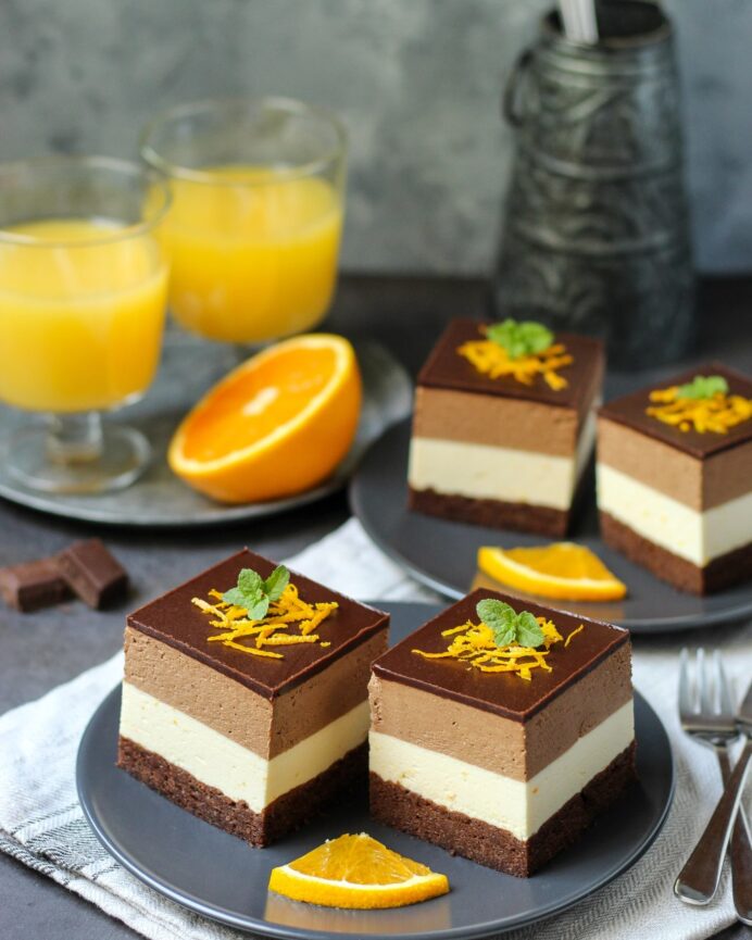 Mousse kocke sa čokoladom i narandžom