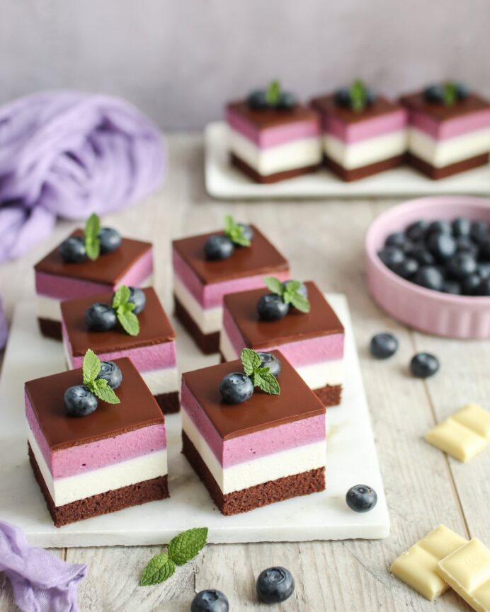 Čoko-borovnica sladoled kocke